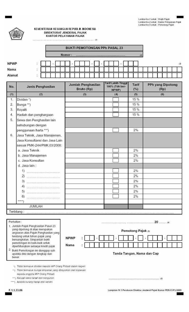 SPT Masa PPh Pasal 23/26, Konsultan Pajak Atmadja & Associates